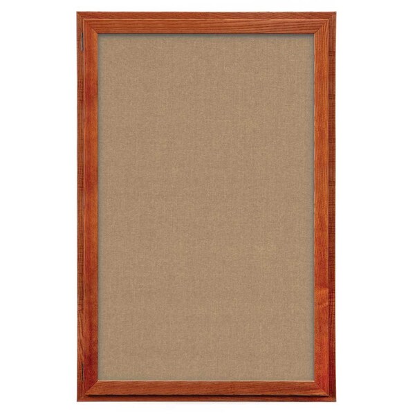 United Visual Products Indoor Enclosed Combo Board, 72"x36", Satin Frame/Black & Cobalt UVCB7236-BLACK-COBACC - main